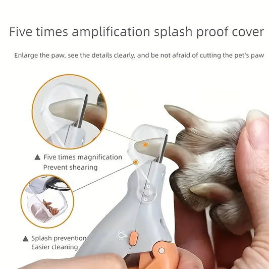 Coupe-ongles à lumière LED pour chats et chiens