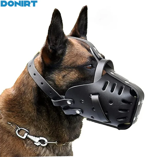 Muselière en cuir pour chien